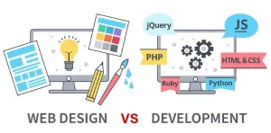 تفاوت طراحی و توسعه وبسایت